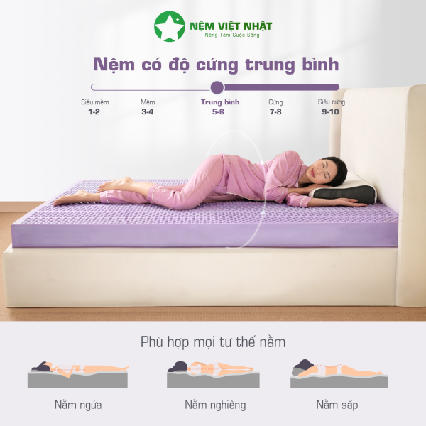 Nệm Cao Su Massage Việt Nhật Lavender - Ảnh 8