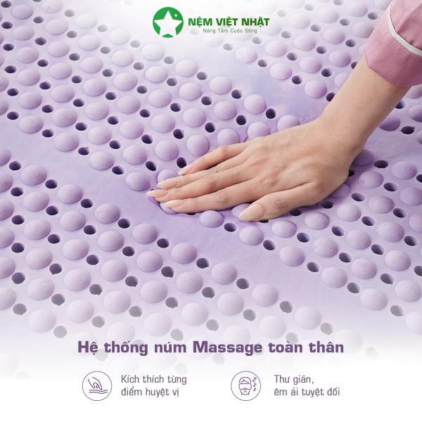 Nệm Cao Su Massage Việt Nhật Lavender - Ảnh 3