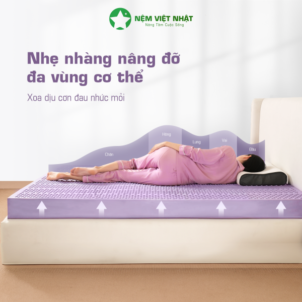 Nệm Cao Su Massage Việt Nhật Lavender - Ảnh 6