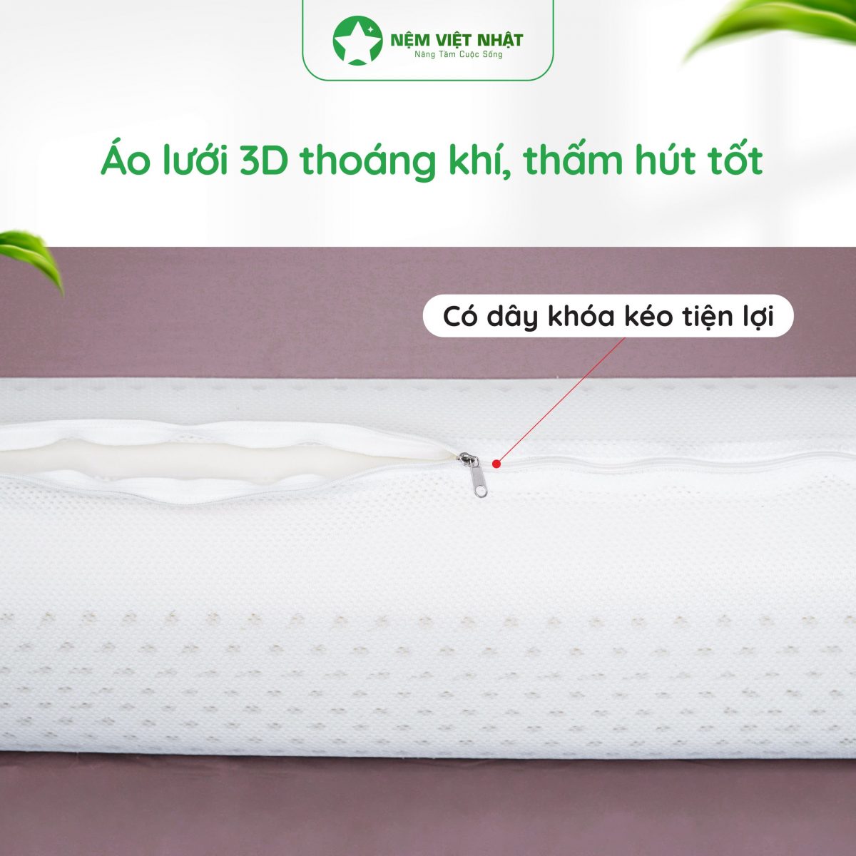 Gối ôm cao su thiên nhiên Việt Nhật là lựa chọn hoàn hảo cho những ai mong muốn có một giấc ngủ sâu