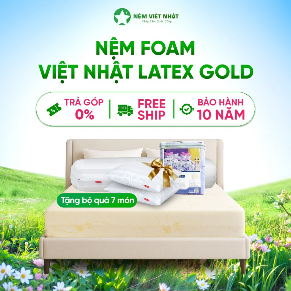 12. Nệm Foam Việt Nhật Latex Gold