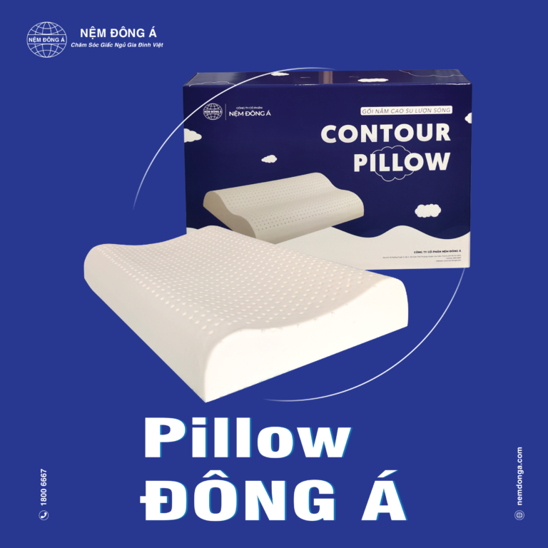 COMBO 2 Gối Nằm Cao Cấp - Gối Cao Su Thiên Nhiên Đông Á Kích Thước 40x60 - Ảnh 5