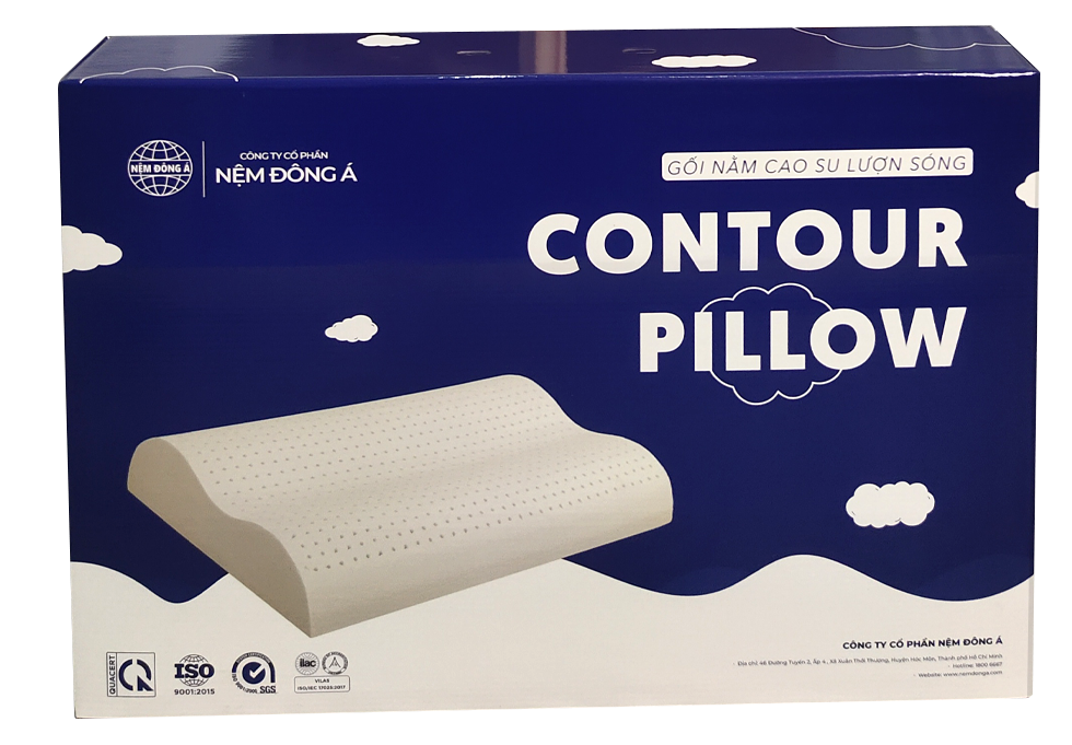 COMBO 2 Gối Nằm Cao Cấp - Gối Cao Su Thiên Nhiên Đông Á Kích Thước 40x60 - Ảnh 4