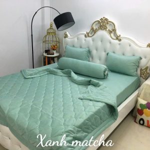 Bộ ga thun lạnh Basic 5 món có chăn cao cấp